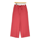 cloth&cross Hug O War ドライワッシャーゴムパンツ サイズ2 定価28930円 イージーワイドストレート パンツ トマト レッド レディース クロス＆クロス ハグオーワー【中古】6-0922M♪