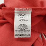 cloth&cross Hug O War ドライワッシャーゴムパンツ サイズ2 定価28930円 イージーワイドストレート パンツ トマト レッド レディース クロス＆クロス ハグオーワー【中古】6-0922M♪