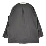 three dots フィブリオ ジャケット サイズS FL7001Y 定価42900円 テーラード ノーカラージャケット チャコールグレー レディース スリードッツ【中古】6-0922M♪