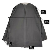 three dots フィブリオ ジャケット サイズS FL7001Y 定価42900円 テーラード ノーカラージャケット チャコールグレー レディース スリードッツ【中古】6-0922M♪
