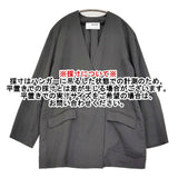 three dots フィブリオ ジャケット サイズS FL7001Y 定価42900円 テーラード ノーカラージャケット チャコールグレー レディース スリードッツ【中古】6-0922M♪