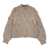 mina perhonen bocciolo ハイネックニット aba8817 定価59400円 サイズ36 セーター ニット グレージュ レディース ミナペルホネン【中古】6-1009T♪