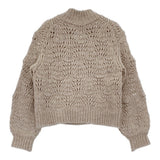 mina perhonen bocciolo ハイネックニット aba8817 定価59400円 サイズ36 セーター ニット グレージュ レディース ミナペルホネン【中古】6-1009T♪