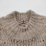 mina perhonen bocciolo ハイネックニット aba8817 定価59400円 サイズ36 セーター ニット グレージュ レディース ミナペルホネン【中古】6-1009T♪