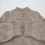 mina perhonen bocciolo ハイネックニット aba8817 定価59400円 サイズ36 セーター ニット グレージュ レディース ミナペルホネン【中古】6-1009T♪