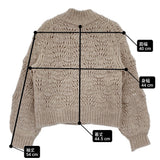 mina perhonen bocciolo ハイネックニット aba8817 定価59400円 サイズ36 セーター ニット グレージュ レディース ミナペルホネン【中古】6-1009T♪
