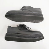 REGULATION Yohji Yamamoto SMOOTH LEATHER BLK FLATFORM PLAIN TOE SHOES 定価96800円 サイズ6 25cm シューズ・靴 26SS ブラック レディース レギュレーションヨウジヤマモト【中古】6-0928G♪