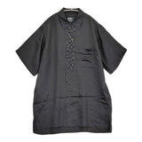 Yohji Yamamoto power of the WHITE shirt 未使用 P・CUPRO SHORT SLV MANY BUTTONS SHIRT 定価56100円 半袖シャツ 25AW ブラック メンズ ヨウジヤマモト【中古】6-0928S♪