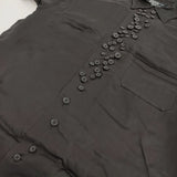 Yohji Yamamoto power of the WHITE shirt 未使用 P・CUPRO SHORT SLV MANY BUTTONS SHIRT 定価56100円 半袖シャツ 25AW ブラック メンズ ヨウジヤマモト【中古】6-0928S♪