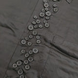 Yohji Yamamoto power of the WHITE shirt 未使用 P・CUPRO SHORT SLV MANY BUTTONS SHIRT 定価56100円 半袖シャツ 25AW ブラック メンズ ヨウジヤマモト【中古】6-0928S♪