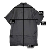 Yohji Yamamoto power of the WHITE shirt 未使用 P・CUPRO SHORT SLV MANY BUTTONS SHIRT 定価56100円 半袖シャツ 25AW ブラック メンズ ヨウジヤマモト【中古】6-0928S♪