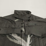 Yohji Yamamoto POUR HOMME 未使用品 TOBACCO PRINTED PADDED BLOUSE サイズ2 定価299200円 長袖シャツ 25AW ブラック メンズ ヨウジヤマモトプールオム【中古】6-0928T♪