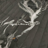 Yohji Yamamoto POUR HOMME 未使用品 TOBACCO PRINTED PADDED BLOUSE サイズ2 定価299200円 長袖シャツ 25AW ブラック メンズ ヨウジヤマモトプールオム【中古】6-0928T♪