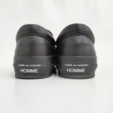 COMME des GARCONS HOMME Steer Slip OnSneakers サイズUS9 定価49500円 スニーカー 靴 レザー スリッポン 26SS ブラック メンズ コムデギャルソンオム【中古】6-0928G♪