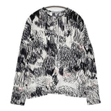 mina perhonen cache-cache aca8942 サイズ40 定価30800円 コットン 長袖Ｔシャツ カットソー ロンＴ ホワイト ブラック レディース ミナペルホネン【中古】6-0928M♪