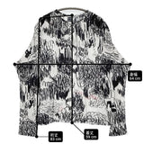 mina perhonen cache-cache aca8942 サイズ40 定価30800円 コットン 長袖Ｔシャツ カットソー ロンＴ ホワイト ブラック レディース ミナペルホネン【中古】6-0928M♪