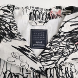 mina perhonen cache-cache aca6775 定価132000円 サイズ38 コットン コート 24AW ホワイト ブラック レディース ミナペルホネン【中古】6-0928M♪