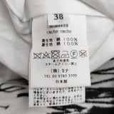 mina perhonen cache-cache aca6775 定価132000円 サイズ38 コットン コート 24AW ホワイト ブラック レディース ミナペルホネン【中古】6-0928M♪