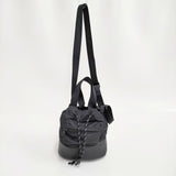 GROUND Y WRINKLED NYLON 2 WAY POUCH 定価29700円 ナイロンポーチ ショルダーバッグ 25AW ブラック レディース グラウンドワイ/YOHJI【中古】6-0928G♪