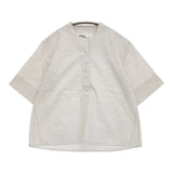 MHL. HIGHCOUNT TOP DYED COTTON サイズ1 595-6152551 定価24200円 プルオーバー 半袖シャツ 26SS アイボリー レディース エムエイチエル【中古】6-0928S♪