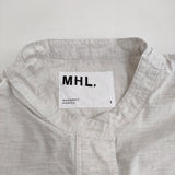 MHL. HIGHCOUNT TOP DYED COTTON サイズ1 595-6152551 定価24200円 プルオーバー 半袖シャツ 26SS アイボリー レディース エムエイチエル【中古】6-0928S♪
