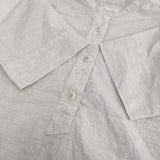MHL. HIGHCOUNT TOP DYED COTTON サイズ1 595-6152551 定価24200円 プルオーバー 半袖シャツ 26SS アイボリー レディース エムエイチエル【中古】6-0928S♪