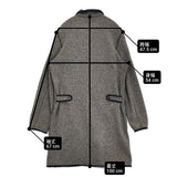 KAPITAL ビーチクロス ロングコート コットン サイズ2 K1410LJ193 裏起毛 コート ベージュ ネイビー レディース キャピタル【中古】6-1009T♪