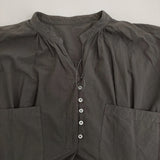 nest Robe コットンリネンチャーチドレス 定価29700円 タイプライター ワンピース 26AW ダークブラウン レディース ネストローブ【中古】6-0928M♪