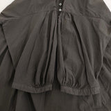 nest Robe コットンリネンチャーチドレス 定価29700円 タイプライター ワンピース 26AW ダークブラウン レディース ネストローブ【中古】6-0928M♪