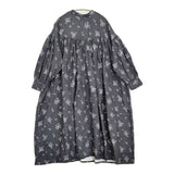 nest Robe 未使用品 リネンヴィンテージフラワープリント2wayギャザードレス 定価48400円 ワンピース 25AW ネイビー パープル レディース ネストローブ【中古】6-0928M♪