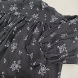 nest Robe 未使用品 リネンヴィンテージフラワープリント2wayギャザードレス 定価48400円 ワンピース 25AW ネイビー パープル レディース ネストローブ【中古】6-0928M♪