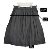 nest Robe リネンフレアブレーシススカート 定価35200円 01261-1175 ロングスカート 26SS ブラック レディース ネストローブ【中古】6-0928M♪