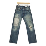 KAPITAL BORO パッチワーク ヴィンテージ加工 サイズ1/S デニムパンツ ブルー レディース キャピタル【中古】6-0928G♪
