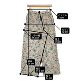 かぐれ コットンリネンプリントイージーパンツ 定価16500円 GA26230-2040208 パンツ 26SS ベージュ ブルー レディース かぐれ/KAGURE【中古】6-0928M♪