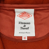 Danton HOODED BLOUSON ウールメルトンショートコート サイズ36 定価30800円 DT-A0711 ブルゾン オレンジ レディース ダントン【中古】6-1013T♪