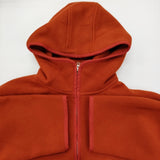 Danton HOODED BLOUSON ウールメルトンショートコート サイズ36 定価30800円 DT-A0711 ブルゾン オレンジ レディース ダントン【中古】6-1013T♪