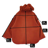 Danton HOODED BLOUSON ウールメルトンショートコート サイズ36 定価30800円 DT-A0711 ブルゾン オレンジ レディース ダントン【中古】6-1013T♪