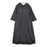 tao COMME des GARCONS 定番ウールギャバ後染ワンピース サイズL TC-O100 ドレス ワンピース AD2020 ブラック レディース タオ コムデギャルソン【中古】6-1006M♪