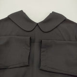 tao COMME des GARCONS 定番ウールギャバ後染ワンピース サイズL TC-O100 ドレス ワンピース AD2020 ブラック レディース タオ コムデギャルソン【中古】6-1006M♪