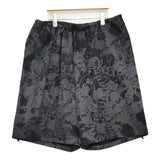 Yohji Yamamoto POUR HOMME 未使用品 WOOL GABARDINE FLORAL DISCHARGE-DYED SHORT PANTS ウールギャバ 抜染 オーキッド柄 ショートパンツ ショーツ 26SS ブラック グレー メンズ ヨウジヤマモトプールオム【中古】6-1006S♪