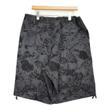 Yohji Yamamoto POUR HOMME 未使用品 WOOL GABARDINE FLORAL DISCHARGE-DYED SHORT PANTS ウールギャバ 抜染 オーキッド柄 ショートパンツ ショーツ 26SS ブラック グレー メンズ ヨウジヤマモトプールオム【中古】6-1006S♪