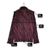PLEATS PLEASE ISSEY MIYAKE プリーツ フリンジ PP43-JJ803 サイズ3 長袖シャツ ワインレッド レディース プリーツプリーズ【中古】6-1013T♪