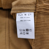 R&D.M.Co- コーデュロイブルゾン ノーカラージャケット ブラウン レディース オールドマンズテーラー【中古】6-1013T♪