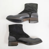 wataru.N 未使用品 side snap short boots スエード レザー ハンドメイド ブーツ ブラック レディース【中古】6-1006G♪