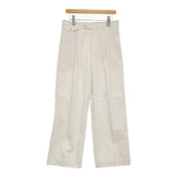 AURALEE WASHED FINX CHINO ONE-TUCK PANTS サイズ3 A25SP02FC 定価44000円 チノパンツ 25SS アイボリーホワイト メンズ オーラリー【中古】6-1006M♪