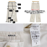 AURALEE WASHED FINX CHINO ONE-TUCK PANTS サイズ3 A25SP02FC 定価44000円 チノパンツ 25SS アイボリーホワイト メンズ オーラリー【中古】6-1006M♪