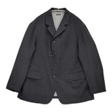 Ets.MATERIAUX ウール/シルク サックコート サイズ2 定価63800円 EDIFICE テーラードジャケット 25AW ブラック メンズ イーティーエスマテリオ【中古】6-1006T♪