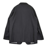 Ets.MATERIAUX ウール/シルク サックコート サイズ2 定価63800円 EDIFICE テーラードジャケット 25AW ブラック メンズ イーティーエスマテリオ【中古】6-1006T♪