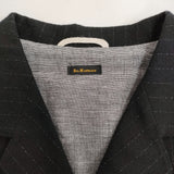 Ets.MATERIAUX ウール/シルク サックコート サイズ2 定価63800円 EDIFICE テーラードジャケット 25AW ブラック メンズ イーティーエスマテリオ【中古】6-1006T♪