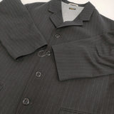 Ets.MATERIAUX ウール/シルク サックコート サイズ2 定価63800円 EDIFICE テーラードジャケット 25AW ブラック メンズ イーティーエスマテリオ【中古】6-1006T♪